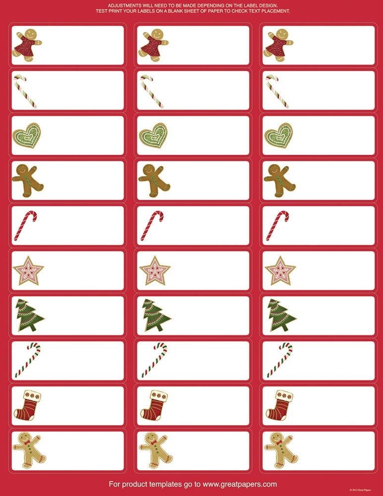 Great Papers! Ginger Friends 30-Up Address Label, 5 sheets/150 Labels, 1" x 2.625" (2011600)